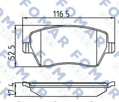Тормозные колодки дисковые, комплект FOMAR FO 921181
