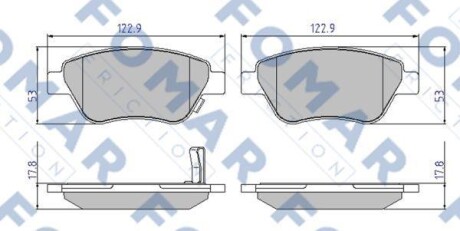 Тормозные колодки дисковые, комплект FOMAR FO 928181