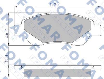 Тормозные колодки дисковые, комплект FOMAR FO 929481