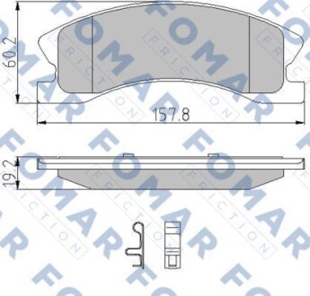 Тормозные колодки дисковые, комплект FOMAR FO 937581