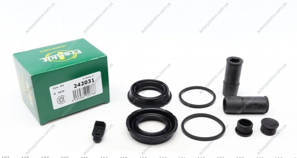 Ремкомплект супорта (переднього) BMW 5(E60)/6(E64)/7(E66) 04-10 (d=42mm) (Ate) FRENKIT 242031 (фото 1)