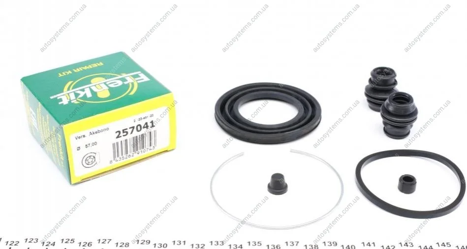 Ремкомплект супорта (переднього) Honda CR-V 99-06 (d=57mm)(Akebono) FRENKIT 257041 (фото 1)