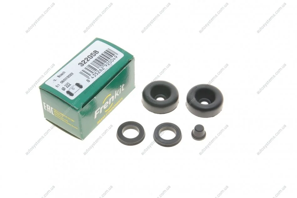 Ремкомплект циліндра гальмівного (заднього) Renault Kangoo 01- (d=22.2mm) (Bosch) FRENKIT 322058 (фото 1)