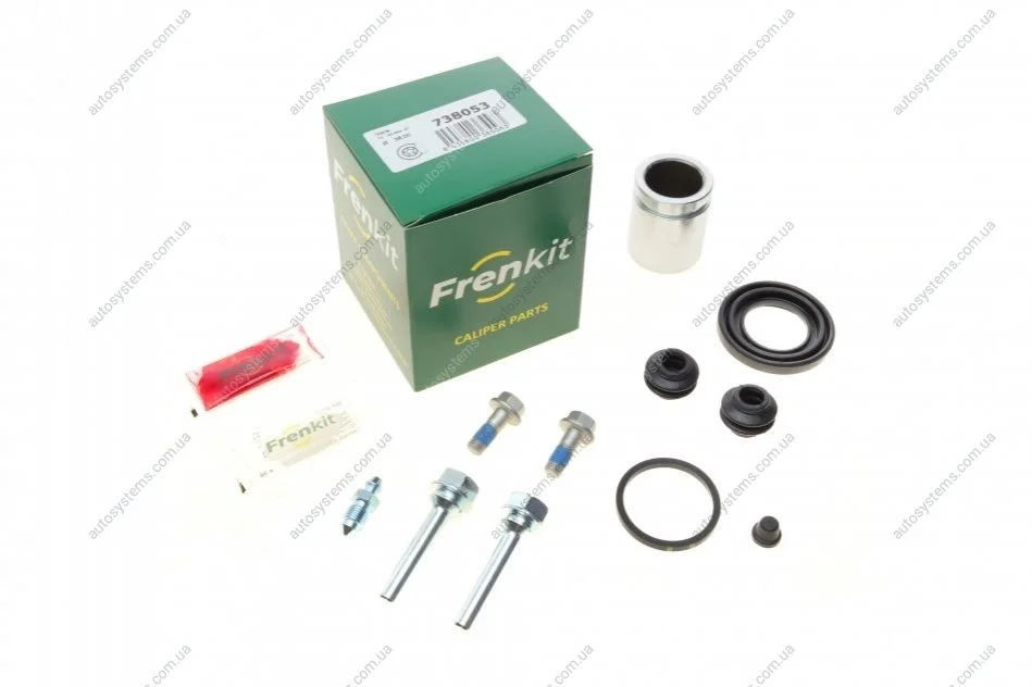 Ремкомплект супорта (заднього) Hyundai Tucson/Kia Sportage 15-(d=38mm)(Mando)(+поршень/направляюча) FRENKIT 738053 (фото 1)