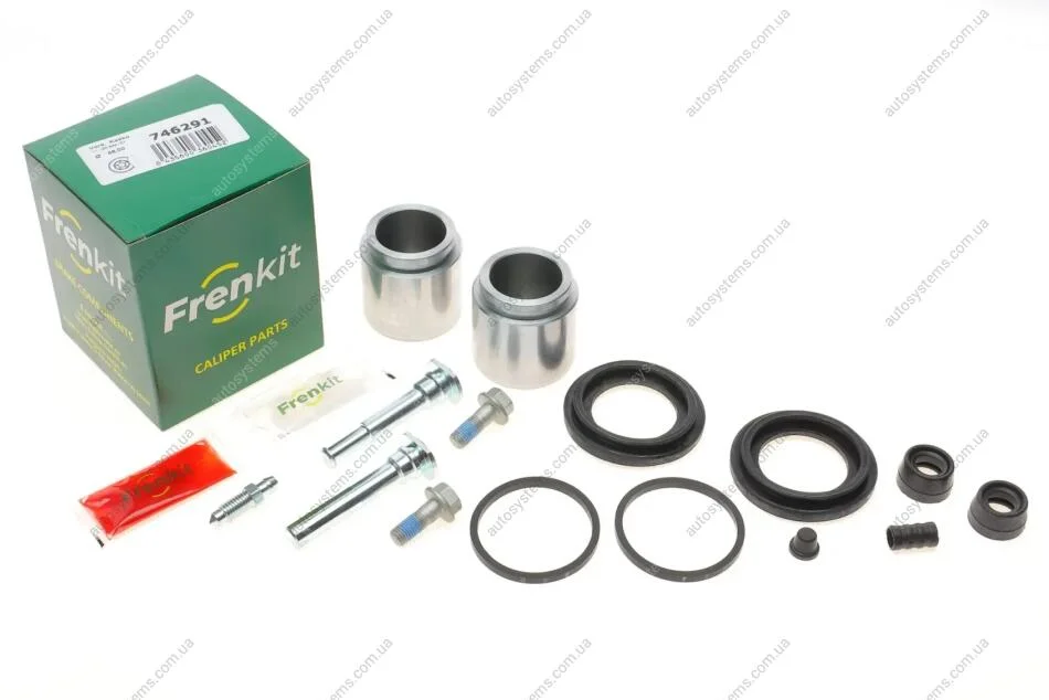 Ремкомплект супорта (переднього) Kia Sorento 02- (d=46mm)(Kasko)(+2 поршня/направляюча) SuperKit FRENKIT 746291 (фото 1)