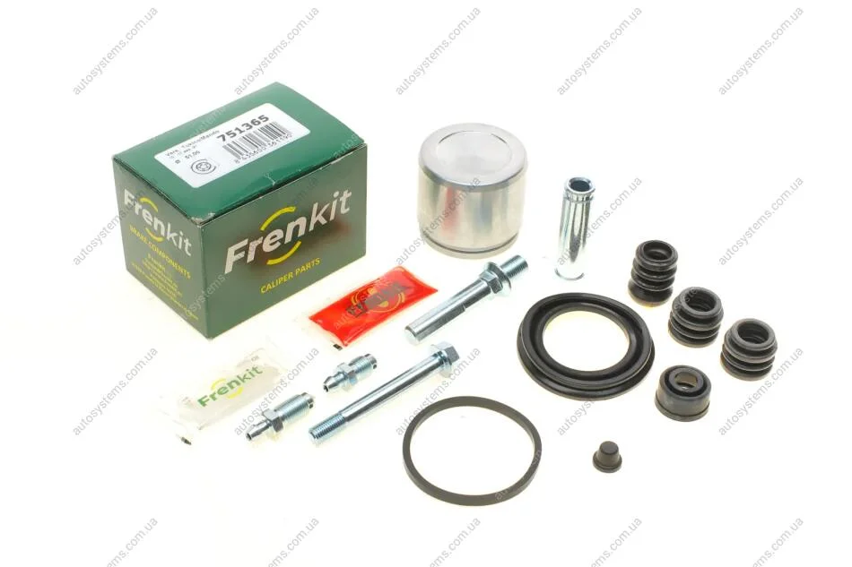 Ремкомплект супорта (переднього) Hyundai I10/I20 08- (d=51mm) (Mando)(+1 поршень/направляюча) FRENKIT 751365 (фото 1)