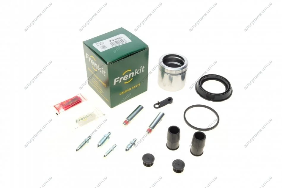 Ремкомплект супорта (переднього) Ford Transit Connect/Fiat Doblo 10-(d=57mm)(Ate)(+1поршень/направл) FRENKIT 757492 (фото 1)
