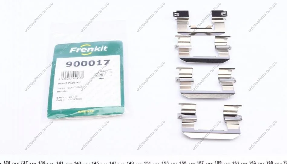 Планка супорта (переднього) прижимна (к-кт) Hyundai i30 11- (Sumit) FRENKIT 900017 (фото 1)