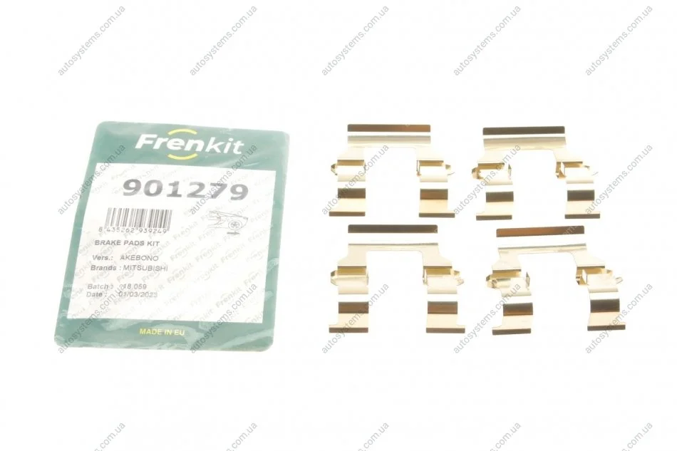 Планка супорта (заднього) прижимна (к-кт) Mitsubishi Galant 98-04 (Akebono) FRENKIT 901279 (фото 1)