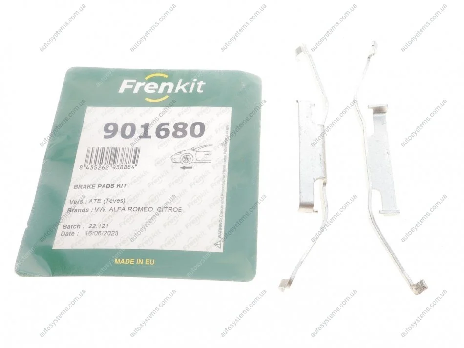 Планка супорта (переднього) прижимна (к-кт) VW T4/T5 90-09 (Ate) FRENKIT 901680 (фото 1)