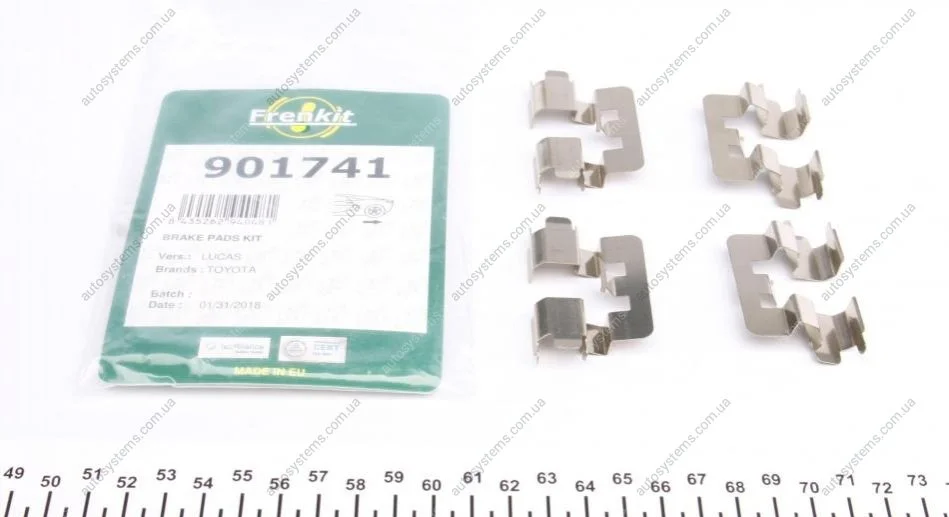 Планка супорта (заднього) прижимна (к-кт) Toyota Corolla 02-07 (Lucas) FRENKIT 901741 (фото 1)