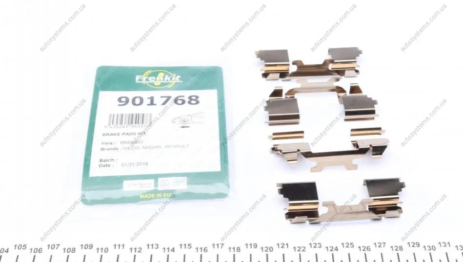 Планка супорта (переднього) прижимна (к-кт) Iveco Daily IV 06- (Brembo) FRENKIT 901768 (фото 1)