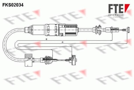 Трос сцепления FTE FKS02034