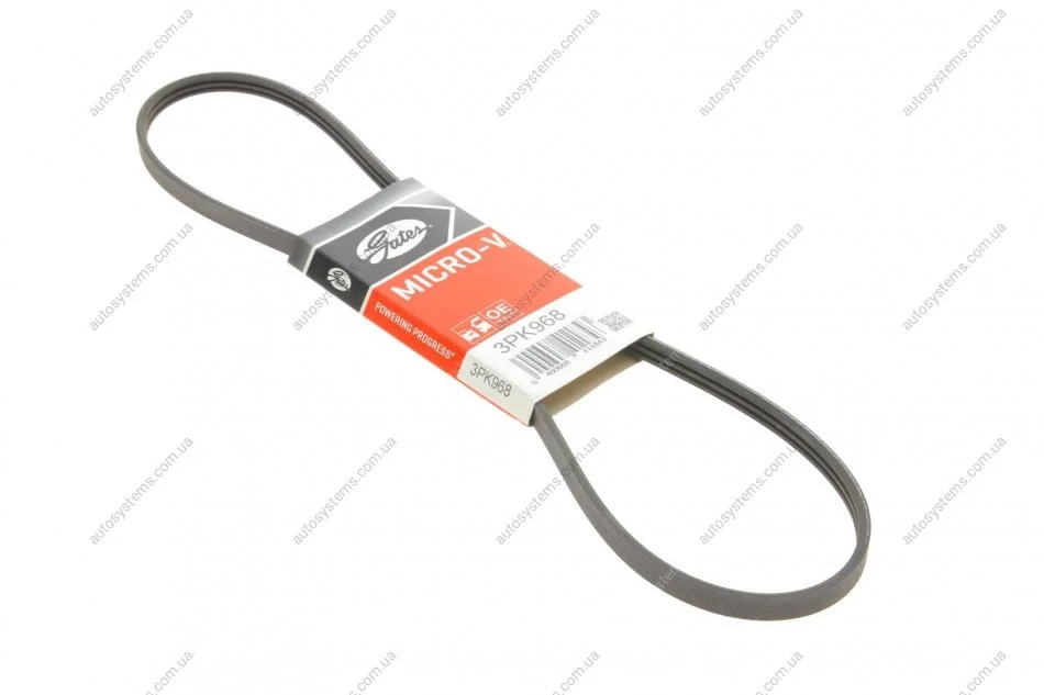 Ремінь генератора BMW 3 (F30/F80/G30/F)/5 (G30/F90/G31)/X3 (G01/F97) 2.0 15- B48 Gates 3PK968 (фото 1)