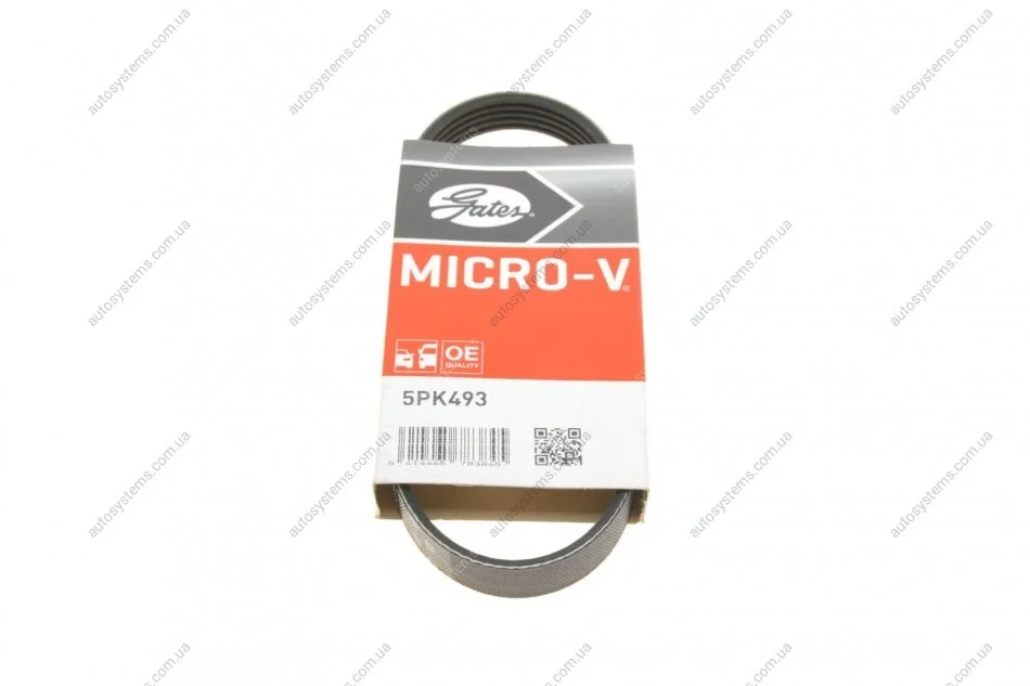 Ремінь генератора VW Golf V/Passat/Touran 1.4TSI 05- Gates 5PK493 (фото 1)