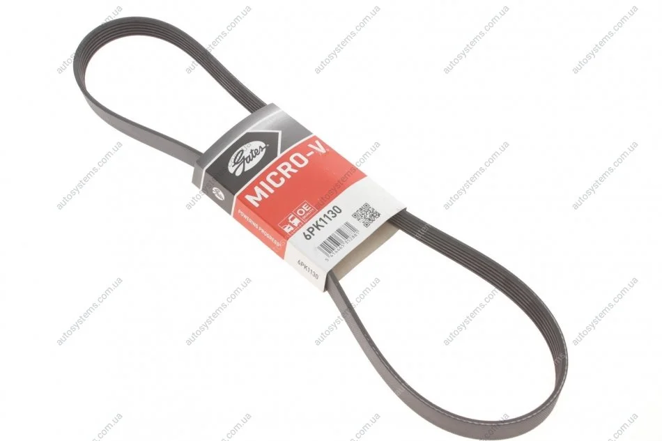 Ремінь генератора Citroen Jumper 1.9TD 94-02 (ALT,PS) Gates 6PK1130 (фото 1)