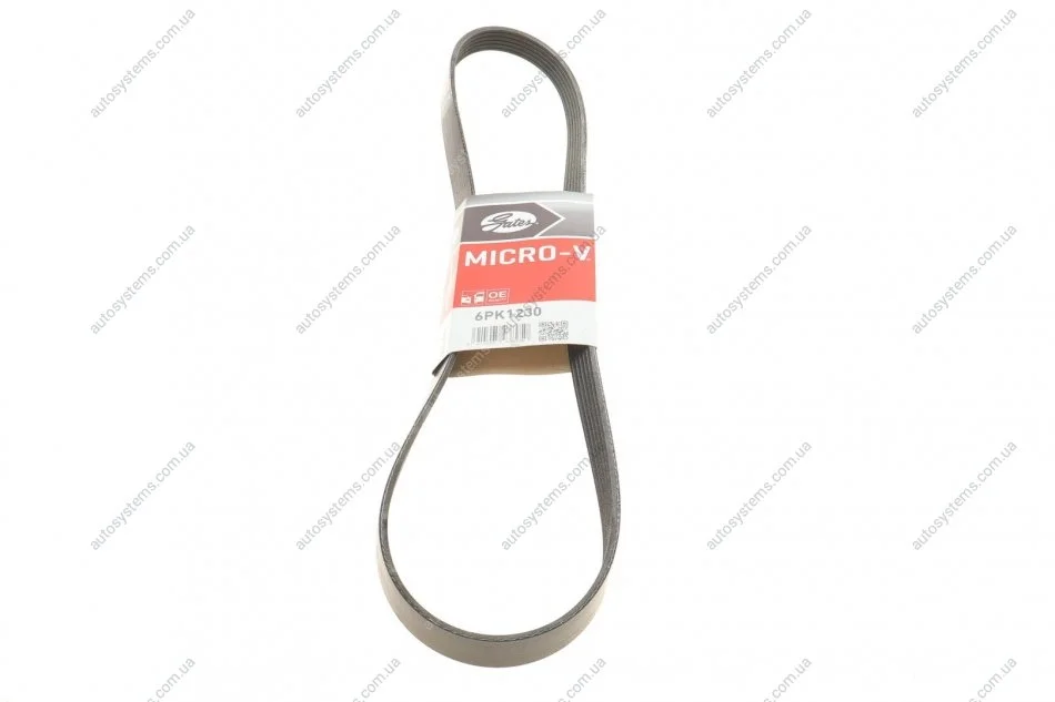 Ремінь генератора Citroen C5/Jumpy/Peugeot 3008/5008/Expert 2.0BlueHDI 16- Gates 6PK1230 (фото 1)