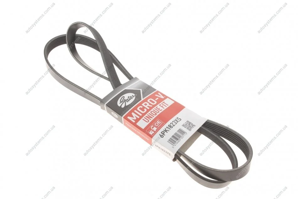 Ремінь генератора Dacia Dokker/Duster/Logan 1.4/1.6 04- Gates 6PK1823XS (фото 1)