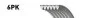 Поликлиновый ремень Gates 6PK2613 (фото 1)