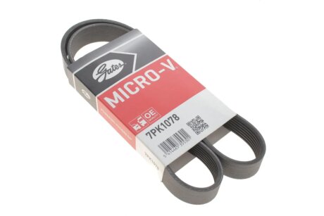 Ремінь генератора Fiat Ducato 2.3JTD 02- Gates 7PK1078 (фото 1)