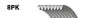 Ремінь генератора BMW 5 (F10/F07/F11)/7 (F01-F04)/X5 (F70/F15/F85) 3.0 08-16 N55 Gates 8PK1475 (фото 2)
