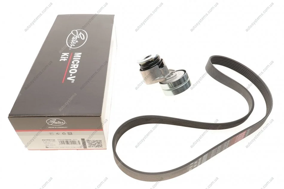 Комплект ременя генератора Renault Megane/Scenic 1.9 dCi/2.0 16V 03- (7PK1125) Gates K017PK1125 (фото 1)