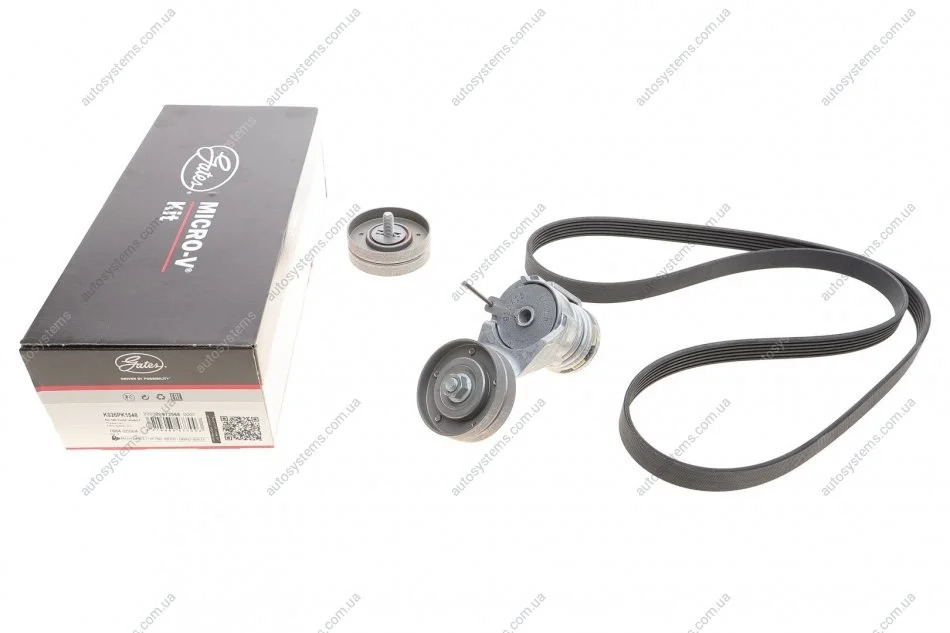 Комплект ременя генератора Skoda Octavia/VW Golf IV 1.4/1.6 16V 96-10 (6PK1548) Gates K026PK1548 (фото 1)