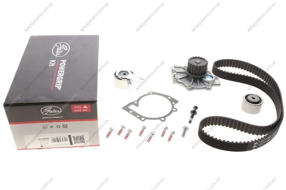 Комплект ГРМ + помпа Volvo C70/S60/S80/V60/V70/XC70/XC90 2.0-2.4D 01- (28x132z) Gates KP15580XS (фото 1)