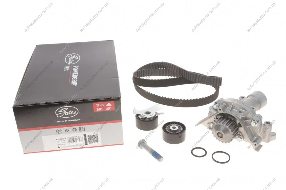Комплект ГРМ + помпа Citroen C4/C5/C8/Jumpy/Peugeot 307/308/407/807/Expert 2.0 07- (25x153z) Gates KP25608XS (фото 1)