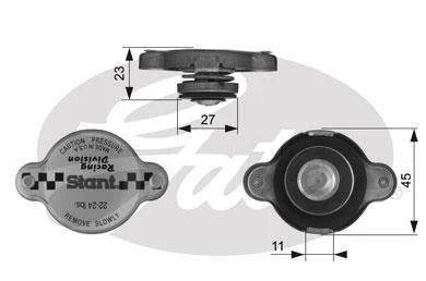 Крышка радиатора Gates RC10362
