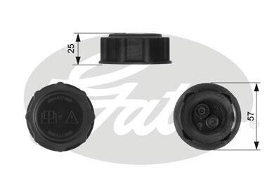 Крышка расширительного бачка Gates RC233