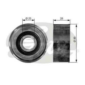 Ролик обводной ремня поликлинового (приводного) Gates T36015
