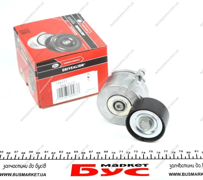 Натяжник ременя генератора Citroen Berlingo/Peugeot Partner 1.6HDi 06- (53x25) Gates T38371 (фото 1)