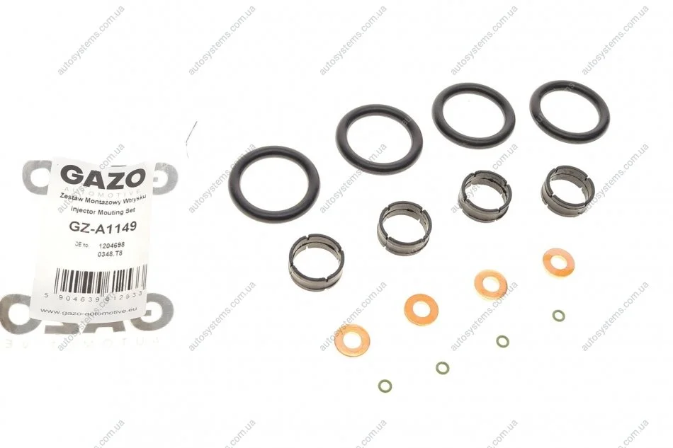 Ремкомплект форсунки Citroen C1/C2/C3/Peugeot 107 1.4 HDi 03- GAZO GZ-A1149 (фото 1)