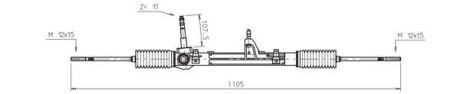 Рулевая рейка без ГУР GENERAL RICAMBI FI4101