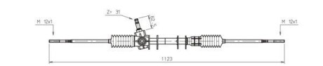 Рулевая рейка без ГУР GENERAL RICAMBI SK4002