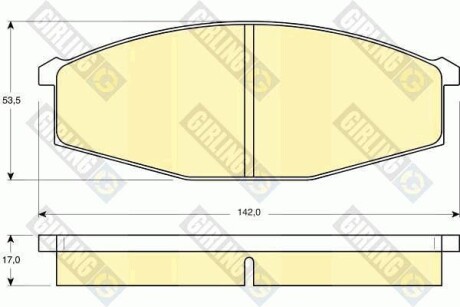 Тормозные колодки дисковые, комплект GIRLING 6102519