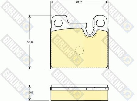 Тормозные колодки дисковые, комплект GIRLING 6102582