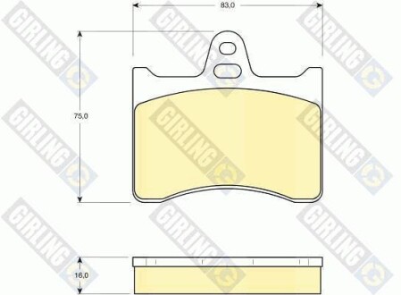 Тормозные колодки дисковые, комплект GIRLING 6102629