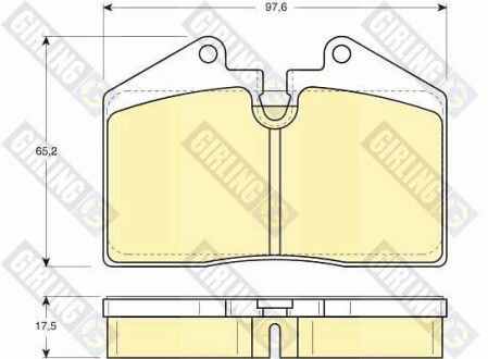 Тормозные колодки дисковые, комплект GIRLING 6103792