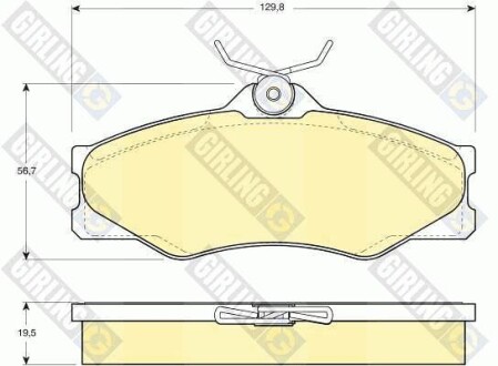 Тормозные колодки дисковые, комплект GIRLING 6103991