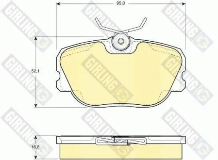 Тормозные колодки дисковые, комплект GIRLING 6104601