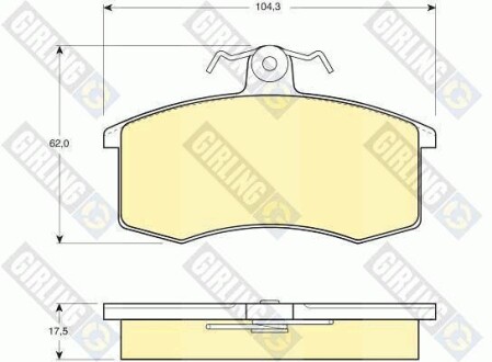 Тормозные колодки дисковые, комплект GIRLING 6104691