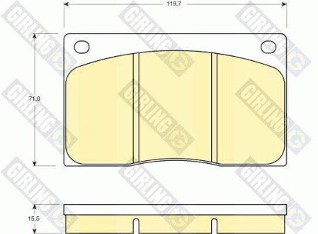 Тормозные колодки дисковые, комплект GIRLING 6105851