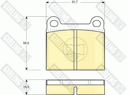 Тормозные колодки дисковые, комплект GIRLING 6106482