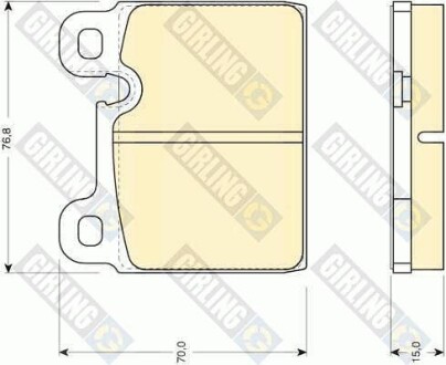 Тормозные колодки дисковые, комплект GIRLING 6109182