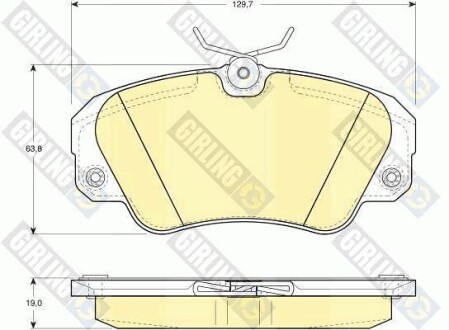 Тормозные колодки дисковые, комплект GIRLING 6109571