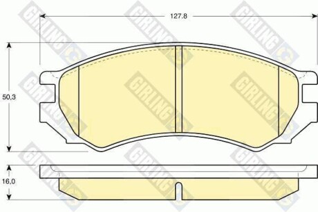 Тормозные колодки дисковые, комплект GIRLING 6110059