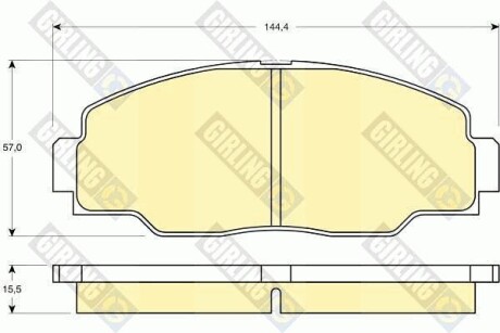 Тормозные колодки дисковые, комплект GIRLING 6110429