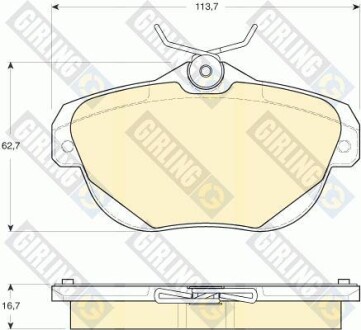 Тормозные колодки дисковые, комплект GIRLING 6116641